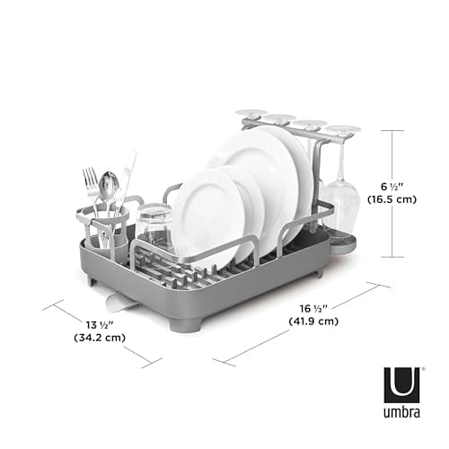 Égouttoir à vaisselle Umbra Holster gris acier inoxydable multifonctions