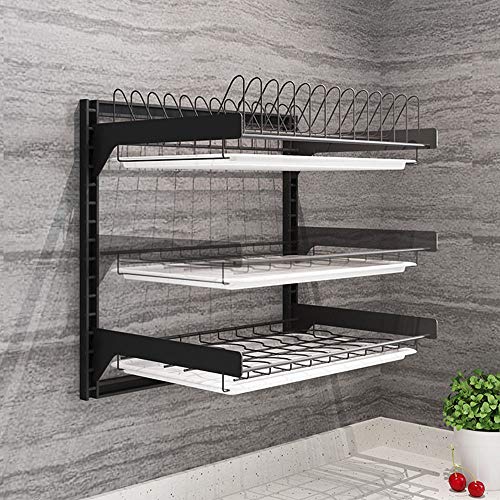 Egouttoir pour vaisselle moderne en inox mural grande capacité