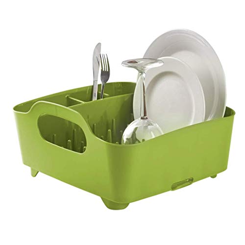 Égouttoir à vaisselle casier en plastique vert avec poignées Cuisine Artisanale