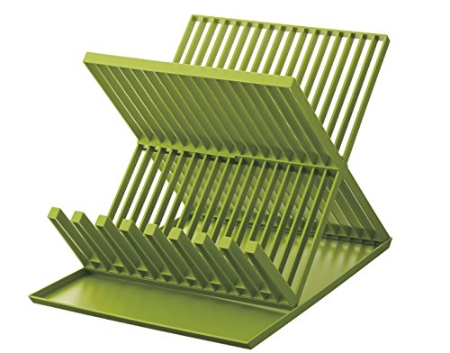 Égouttoir vaisselle en plastique vert solide design moderne et épuré Yamazaki