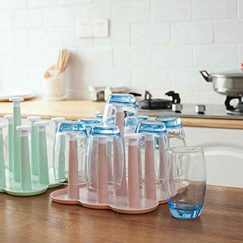 Égouttoir pour verres design à longs pics style champignons roses porte-gobelets